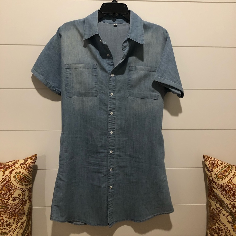 Chambray Shirt Dress